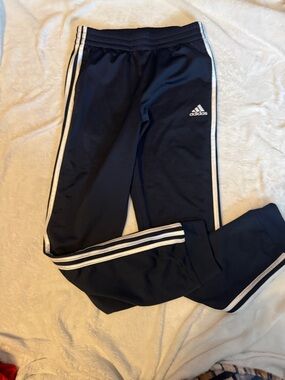adidas Navy Blue Jogger Pants with White 3-Stripes size L 14/16